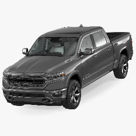 3D model Pickup Truck Dodge RAM 1500 2020 Rigged